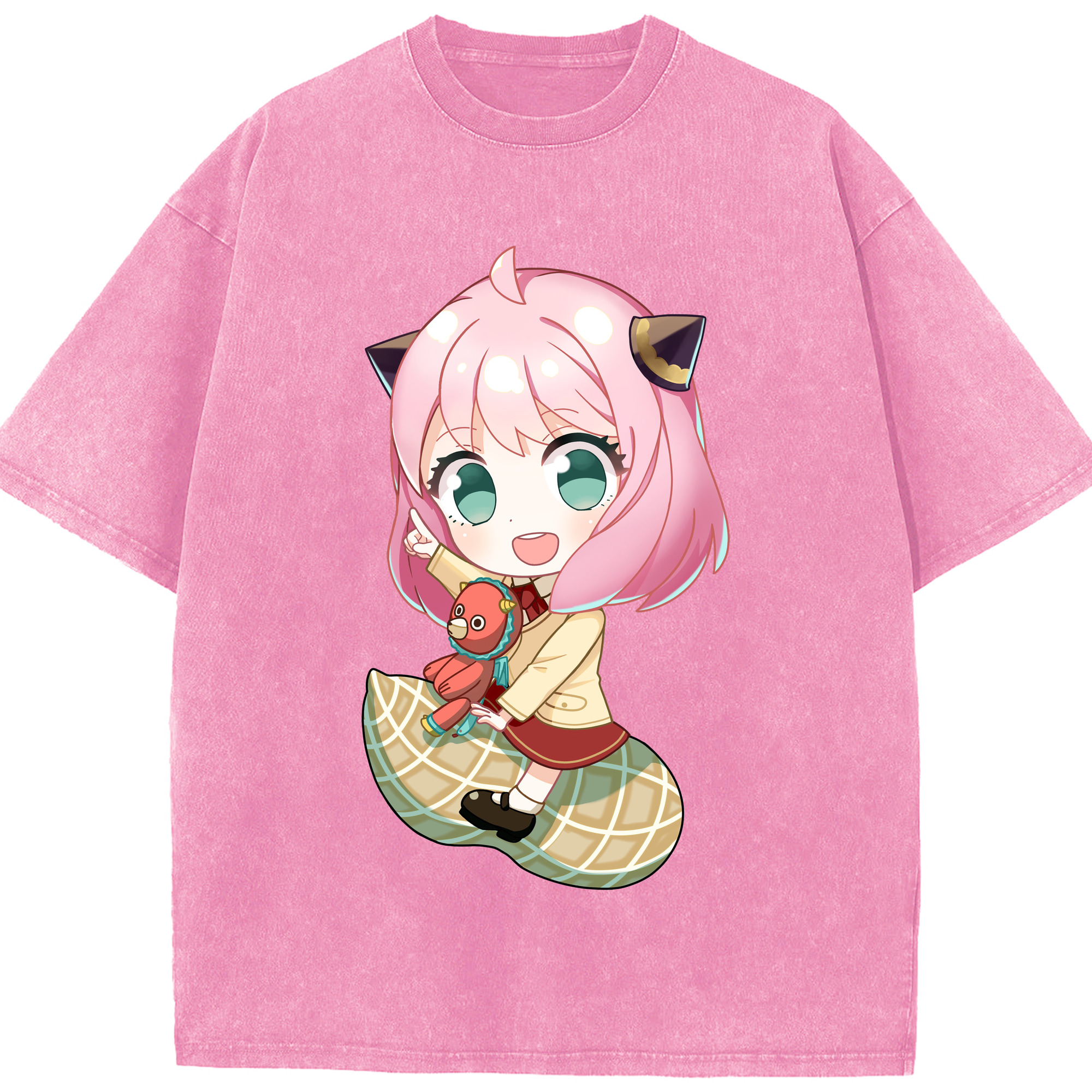 （画像用） SPY×FAMILY间谍家家酒 綿100% ヴィンテージ風 半袖Tシャツ（フロントプリント）